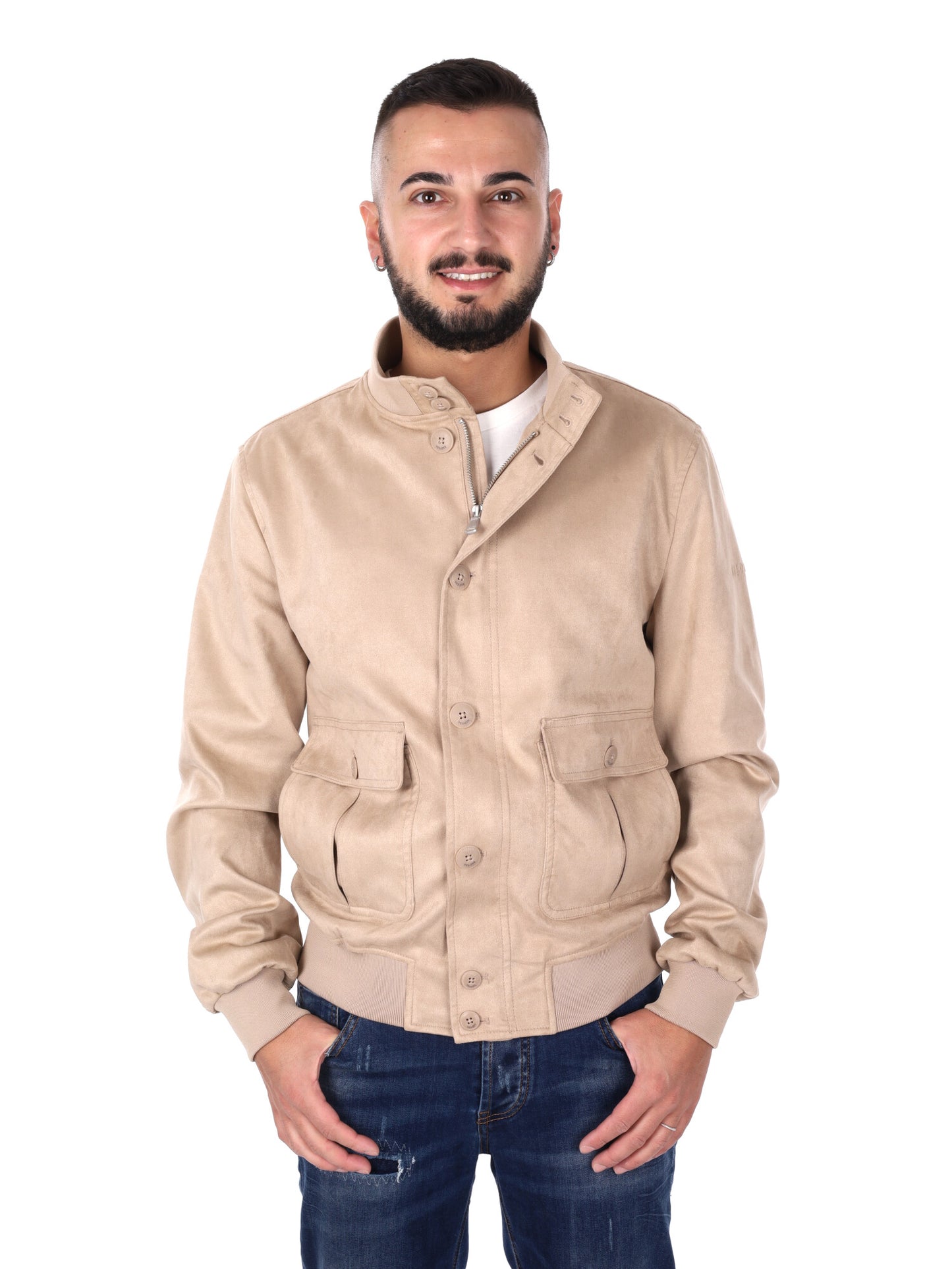 Giubbotto uomo Yes-Zee beige leggero per primavera