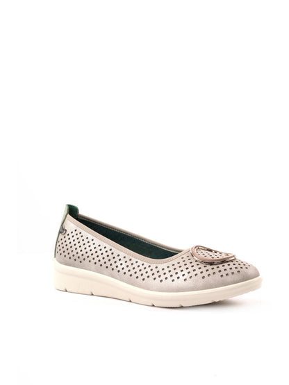 Ecobio ballerina da donna platino