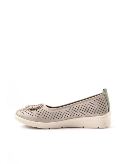 Ecobio ballerina da donna platino