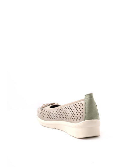 Ecobio ballerina da donna platino