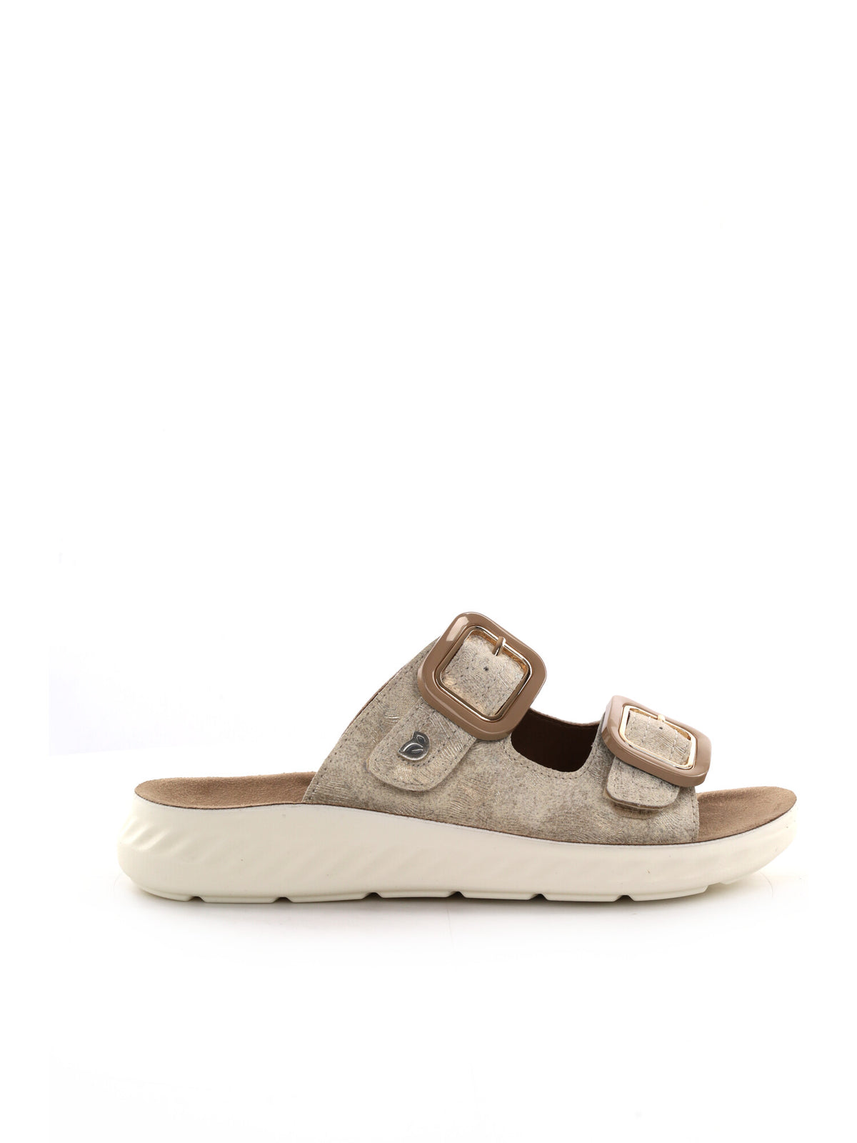 Ecobio sandalo basso da donna platino