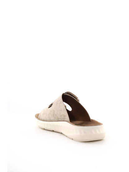 Ecobio sandalo basso da donna platino