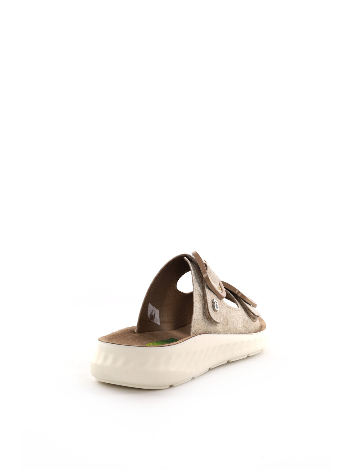 Ecobio sandalo basso da donna platino