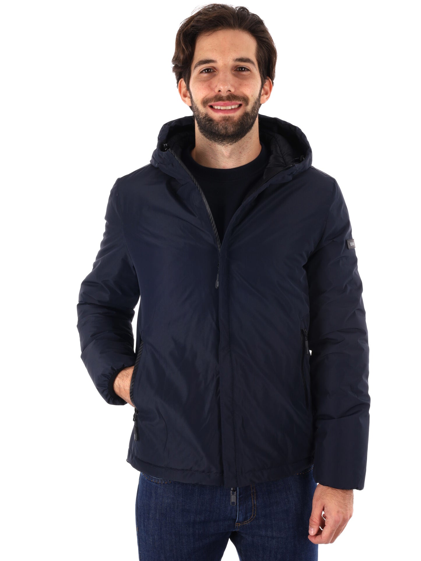 GIUBBINO REVERSIBILE CON CAPPUCCIO YES ZEE DA UOMO BLU