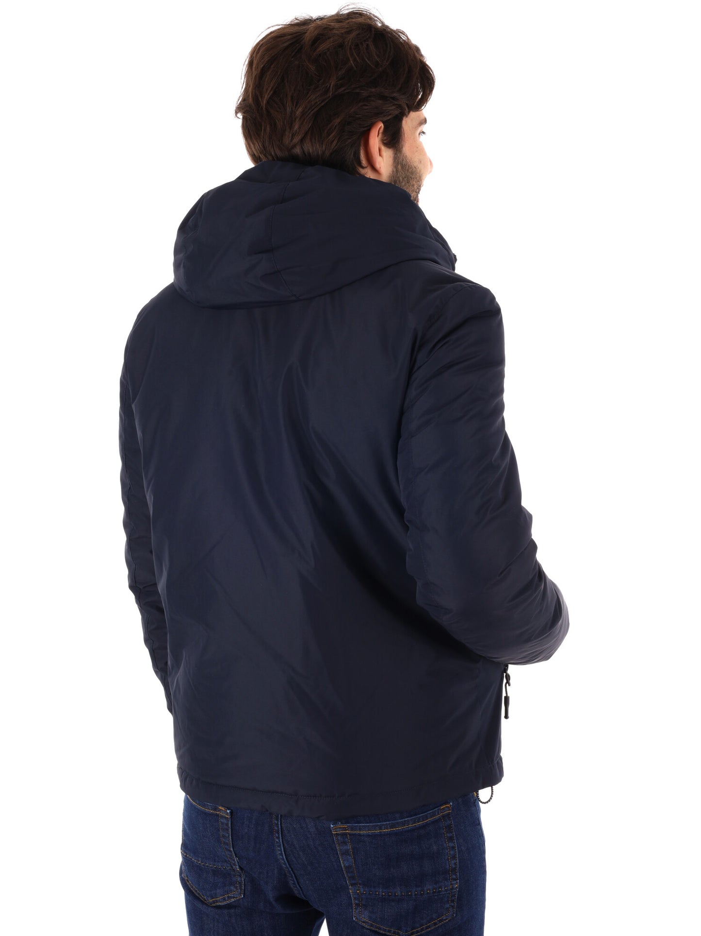 GIUBBINO REVERSIBILE CON CAPPUCCIO YES ZEE DA UOMO BLU