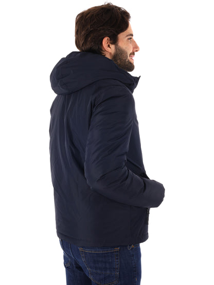 GIUBBINO REVERSIBILE CON CAPPUCCIO YES ZEE DA UOMO BLU
