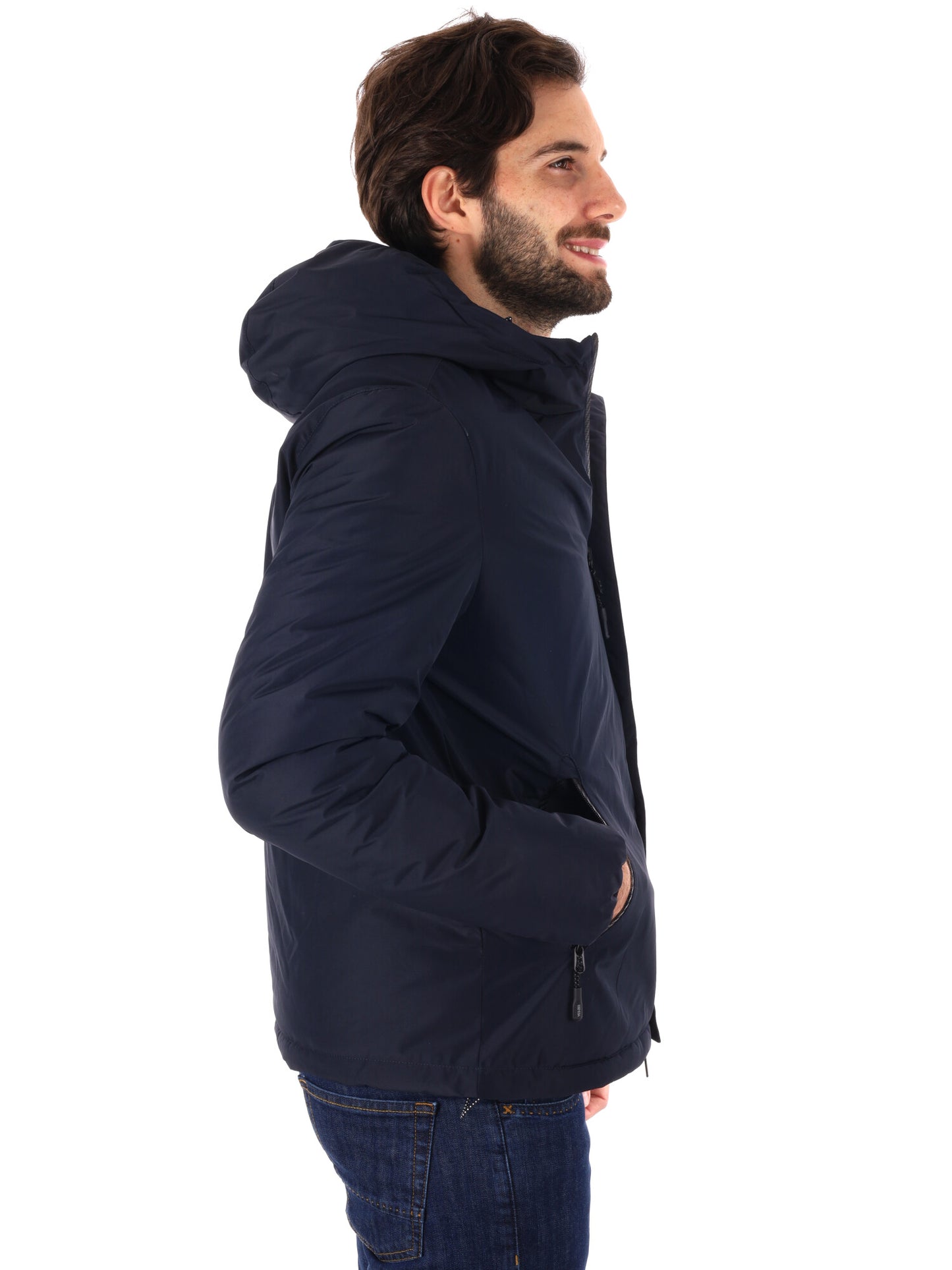 GIUBBINO REVERSIBILE CON CAPPUCCIO YES ZEE DA UOMO BLU