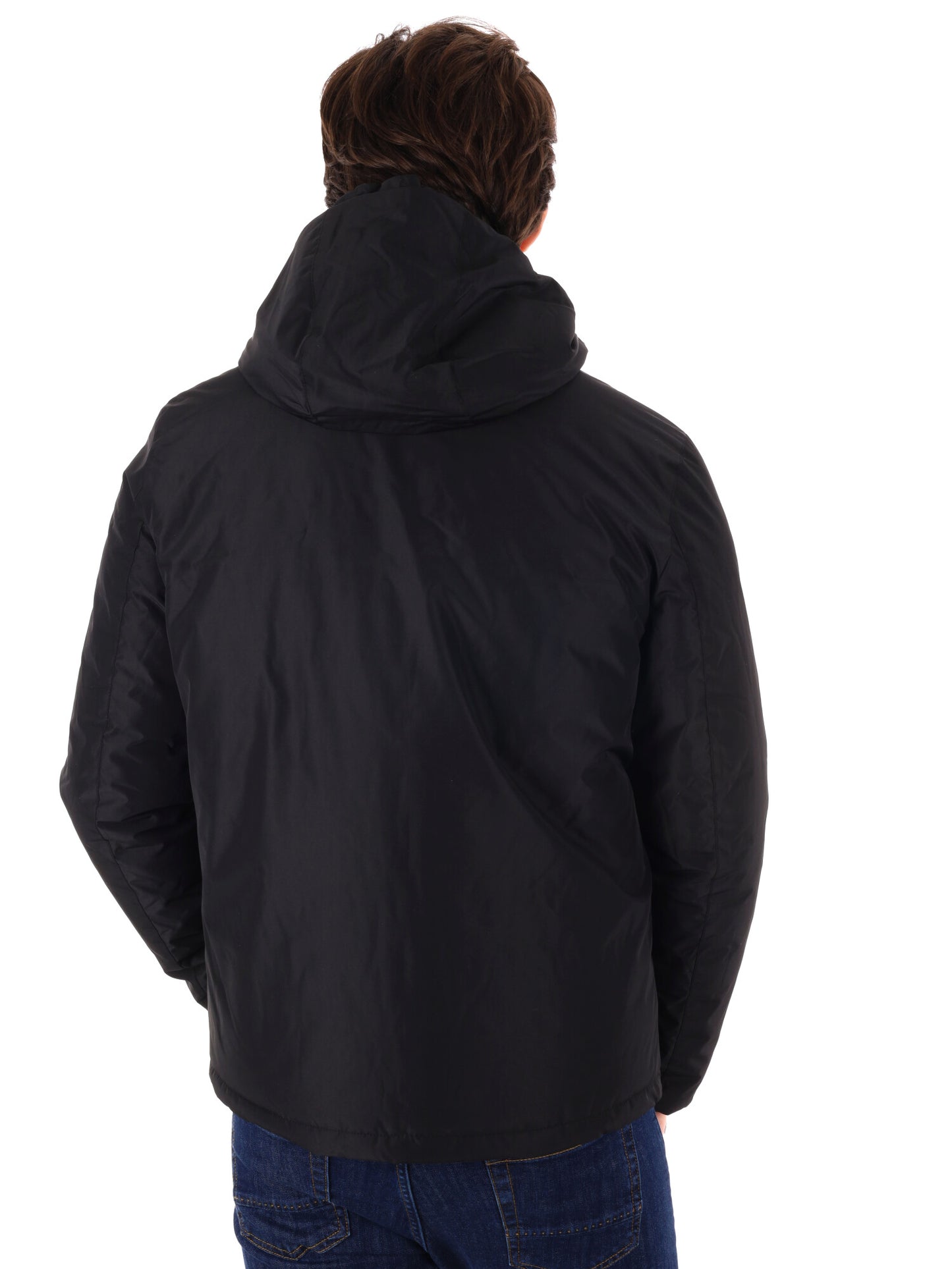 GIUBBINO REVERSIBILE CON CAPPUCCIO YES ZEE DA UOMO NERO