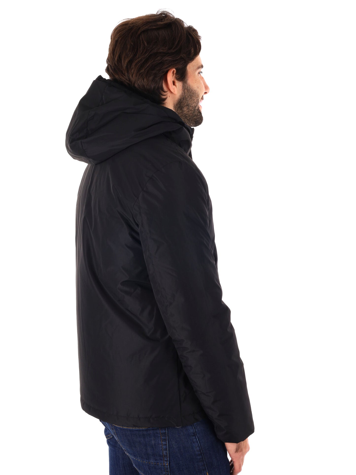 GIUBBINO REVERSIBILE CON CAPPUCCIO YES ZEE DA UOMO NERO