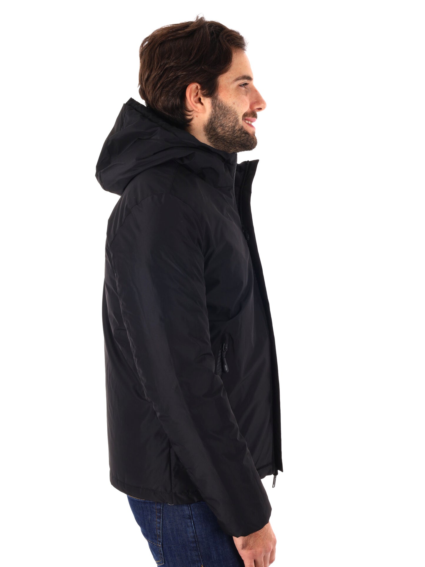 GIUBBINO REVERSIBILE CON CAPPUCCIO YES ZEE DA UOMO NERO