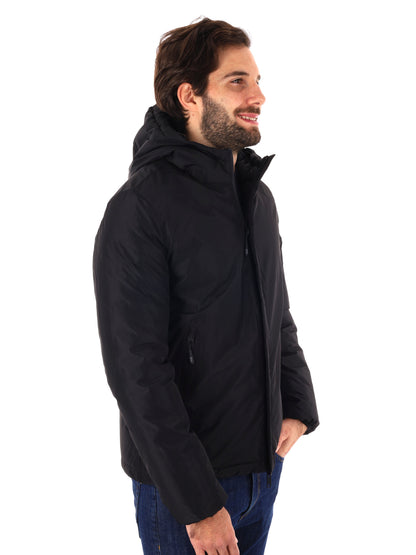 GIUBBINO REVERSIBILE CON CAPPUCCIO YES ZEE DA UOMO NERO
