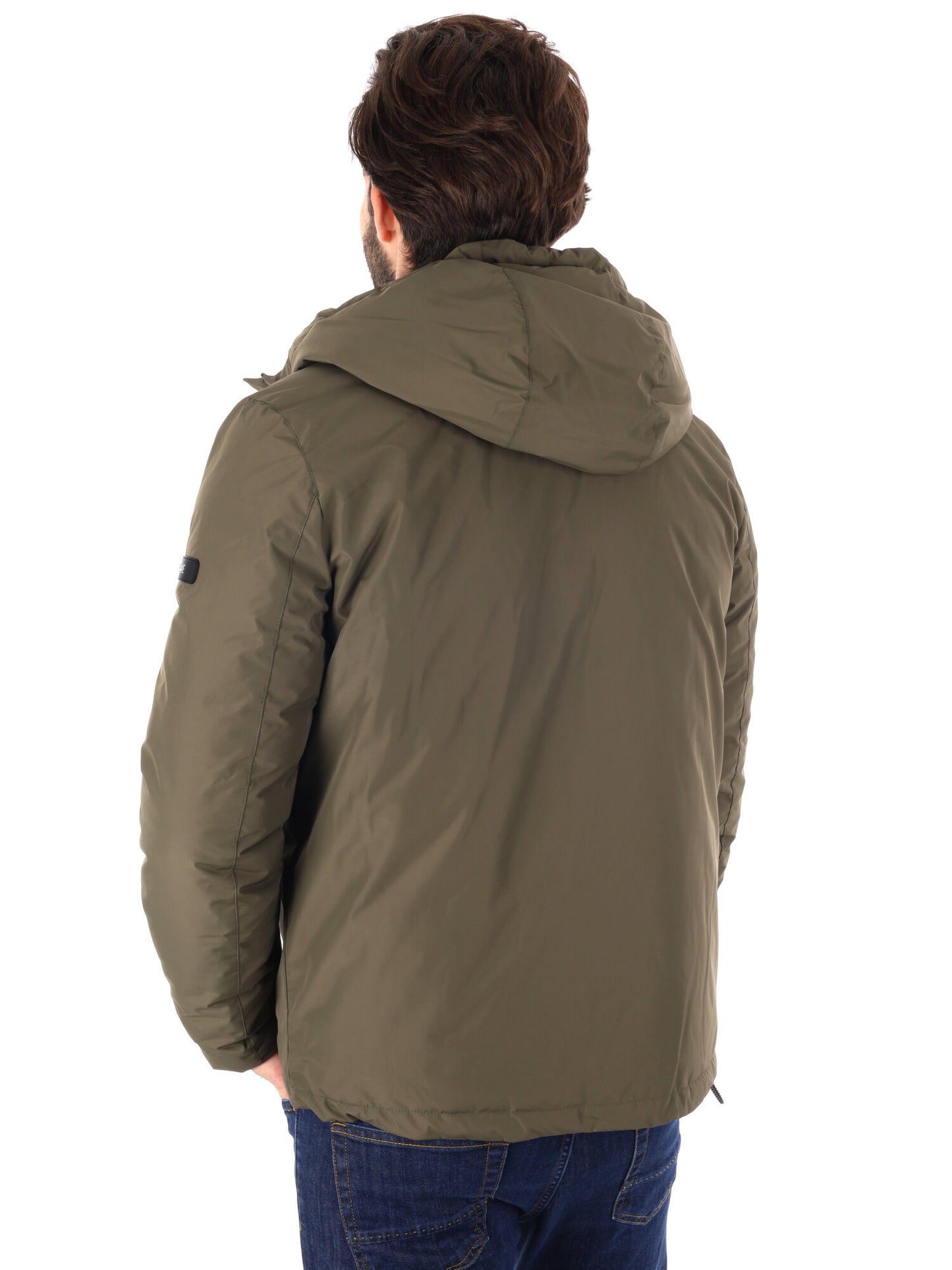 GIUBBINO REVERSIBILE CON CAPPUCCIO YES ZEE DA UOMO VERDE MILITARE