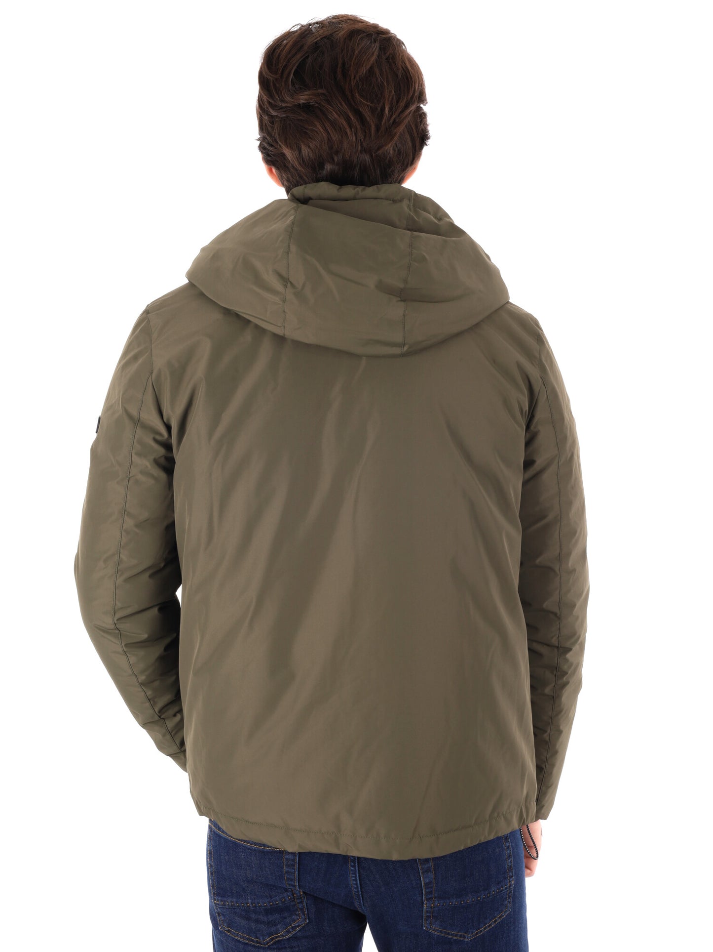 GIUBBINO REVERSIBILE CON CAPPUCCIO YES ZEE DA UOMO VERDE MILITARE