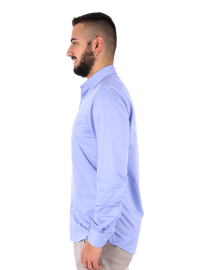Camicia Jersey FB da uomo in azzurro, elegante e confortevole
