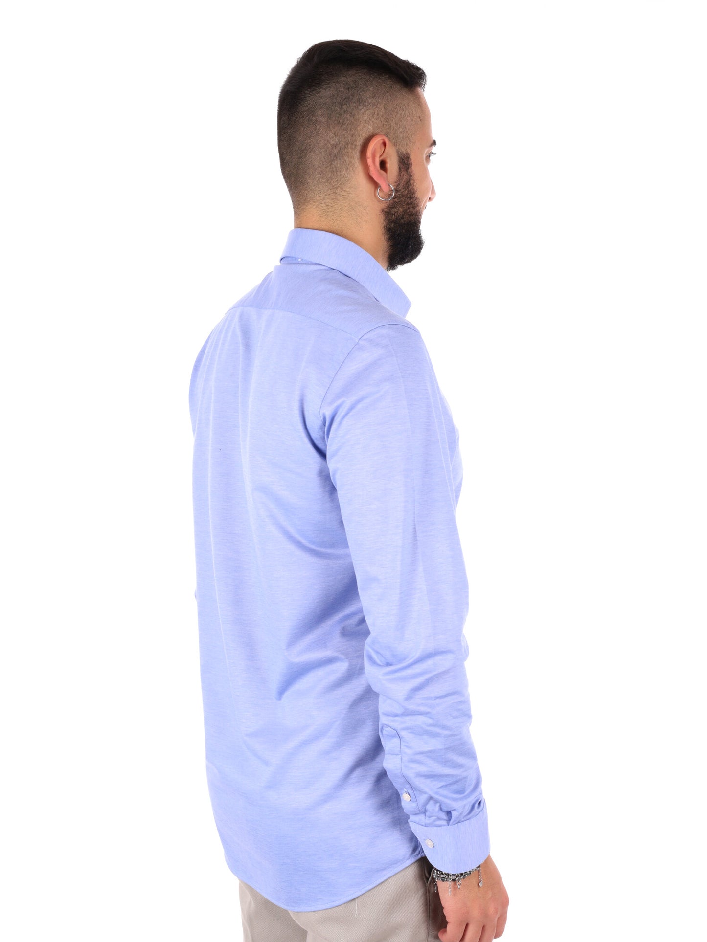 Camicia Jersey FB da uomo in azzurro, elegante e confortevole