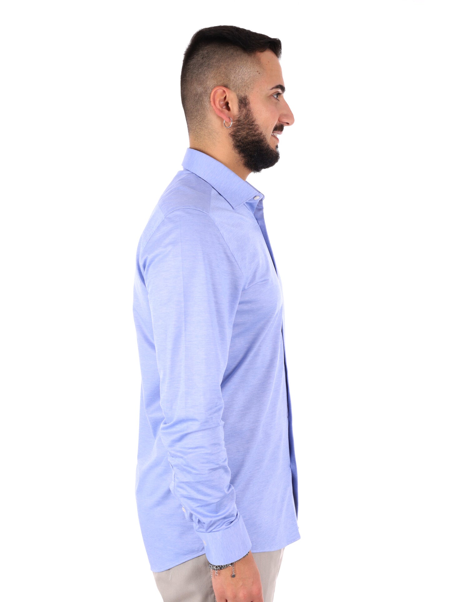Camicia Jersey FB da uomo in azzurro, elegante e confortevole