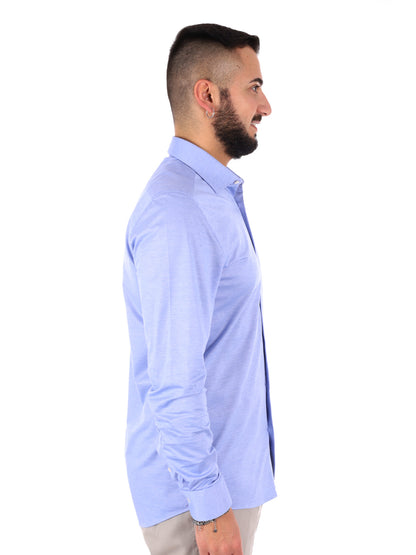 Camicia Jersey FB da uomo in azzurro, elegante e confortevole