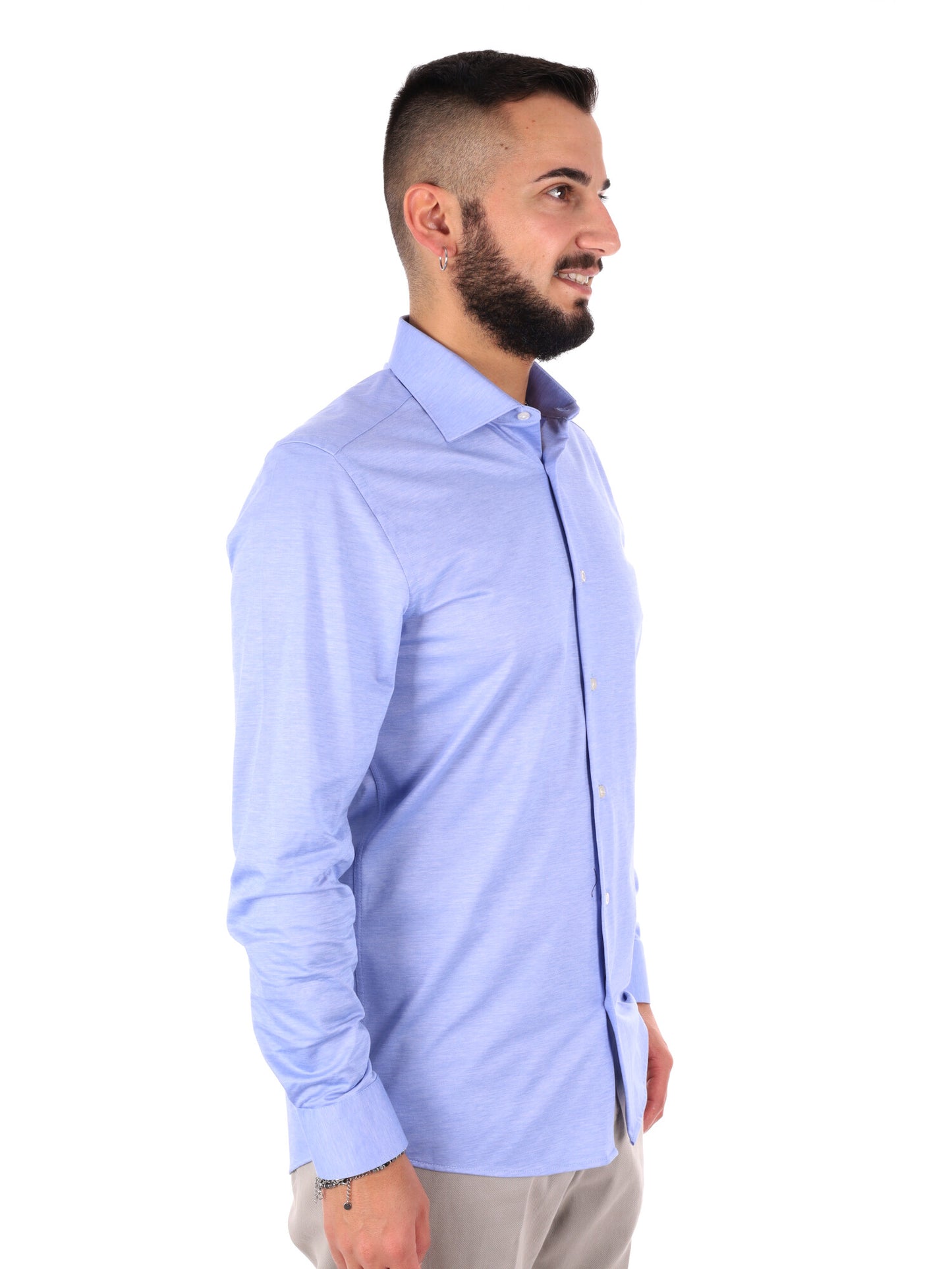 Camicia Jersey FB da uomo in azzurro, elegante e confortevole