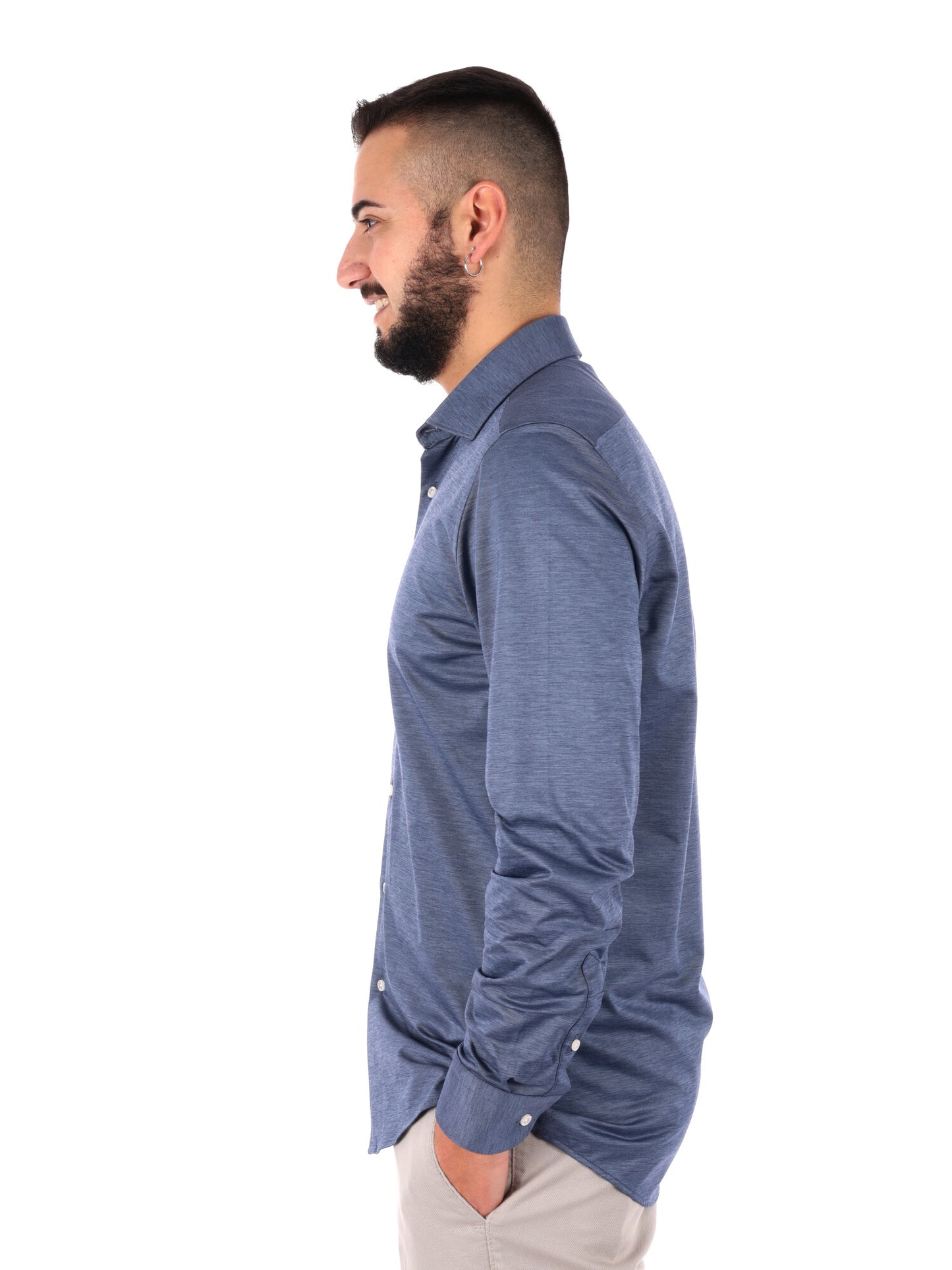 Camicia Jersey Jeans da uomo in denim per la primavera-estate