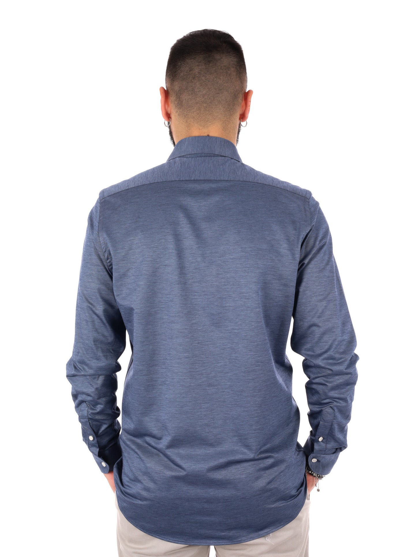 Camicia Jersey Jeans da uomo in denim per la primavera-estate