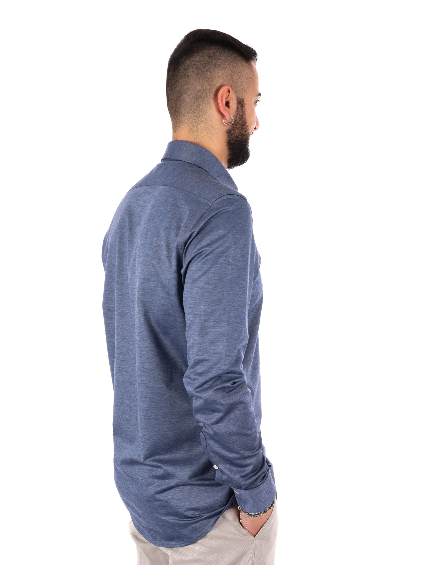Camicia Jersey Jeans da uomo in denim per la primavera-estate