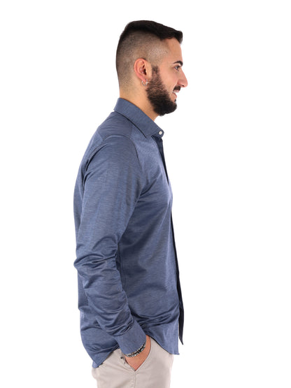 Camicia Jersey Jeans da uomo in denim per la primavera-estate