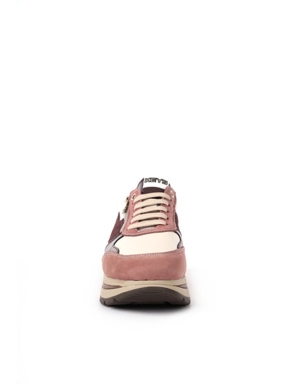 SNEAKERS CON ZEPPA GOLDEN KEYS DONNA CREMA-ROSA