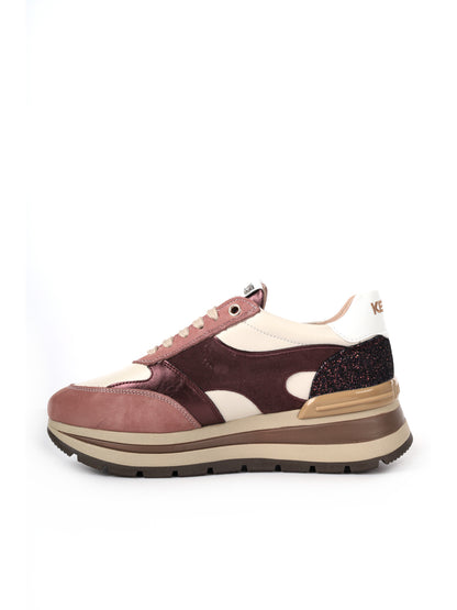 SNEAKERS CON ZEPPA GOLDEN KEYS DONNA CREMA-ROSA