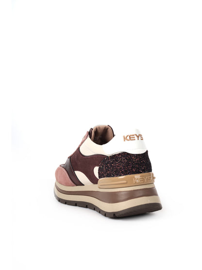 SNEAKERS CON ZEPPA GOLDEN KEYS DONNA CREMA-ROSA