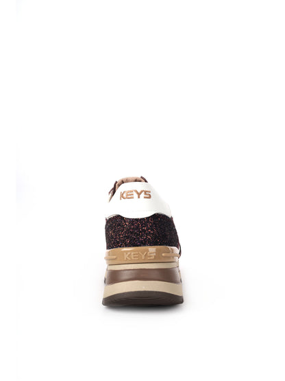 SNEAKERS CON ZEPPA GOLDEN KEYS DONNA CREMA-ROSA