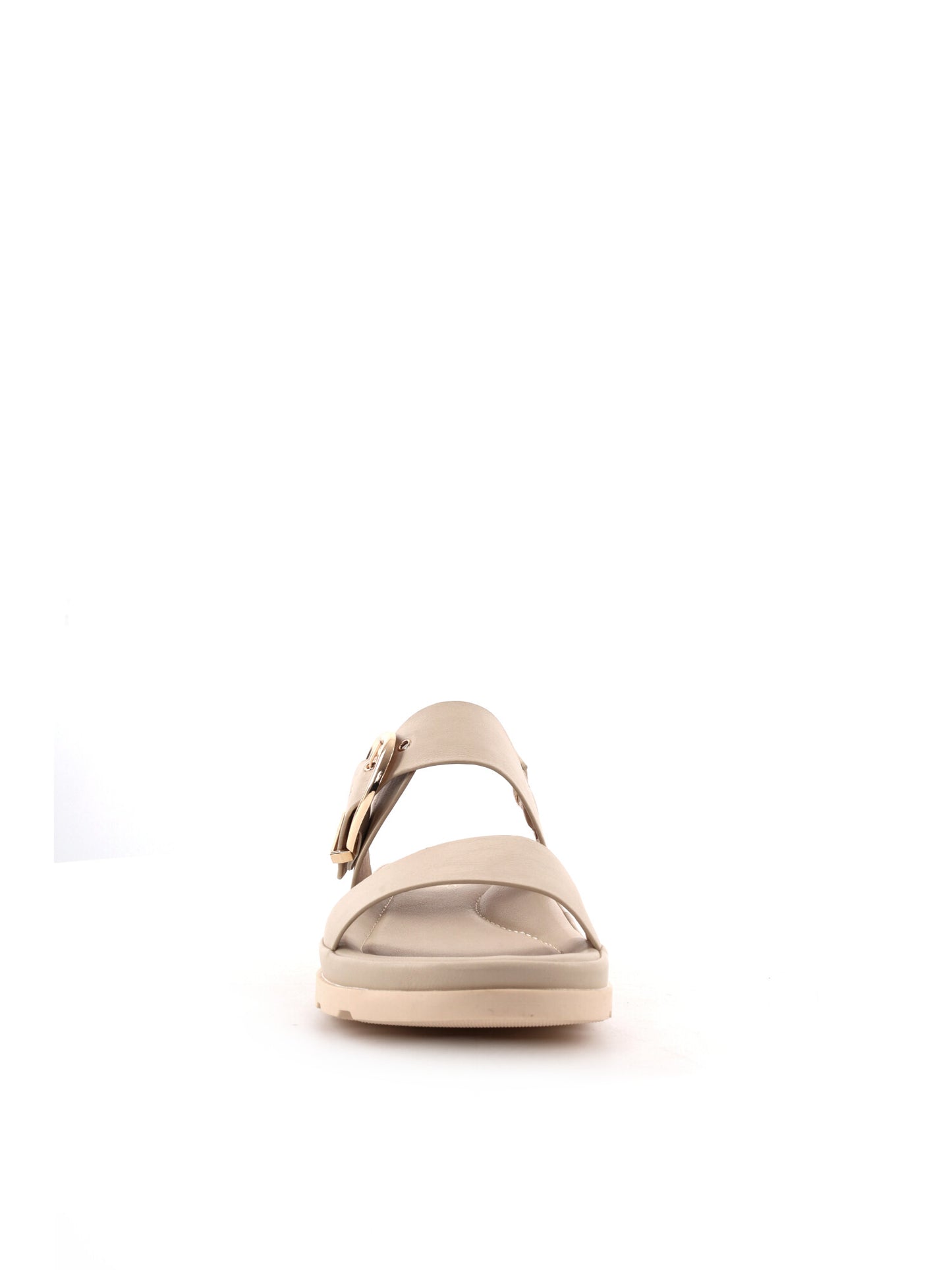 Keys Marilyn, sandali donna beige con zeppa bassa e comoda