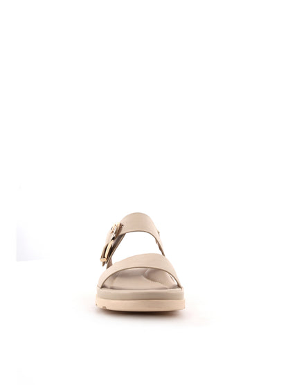 Keys Marilyn, sandali donna beige con zeppa bassa e comoda
