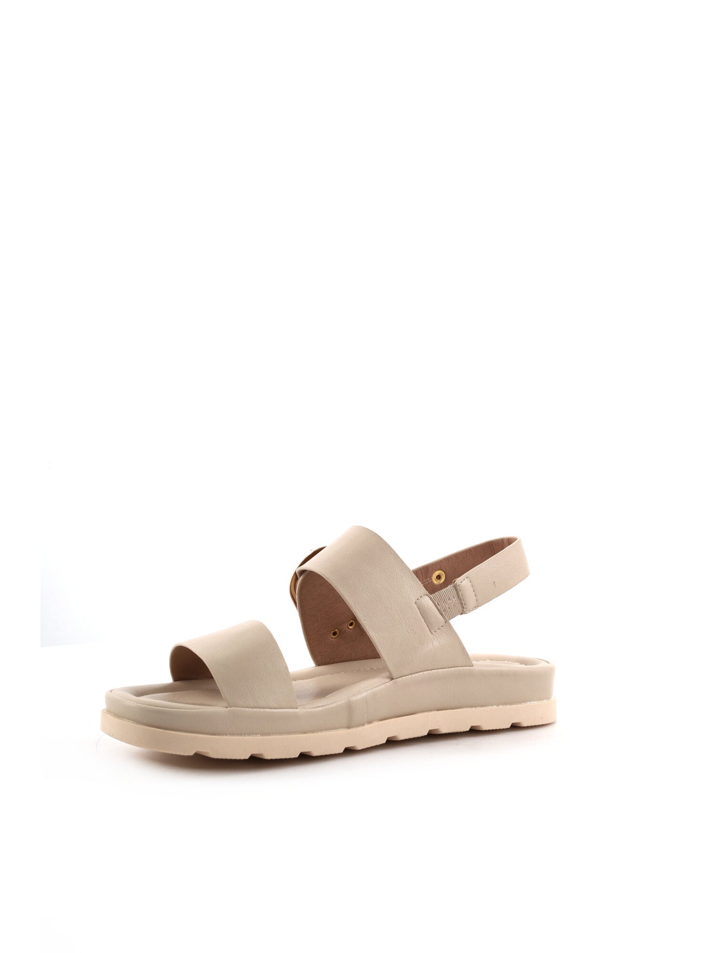 Keys Marilyn, sandali donna beige con zeppa bassa e comoda