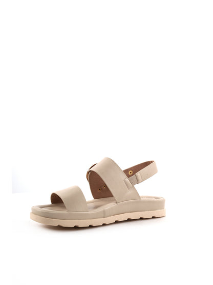 Keys Marilyn, sandali donna beige con zeppa bassa e comoda