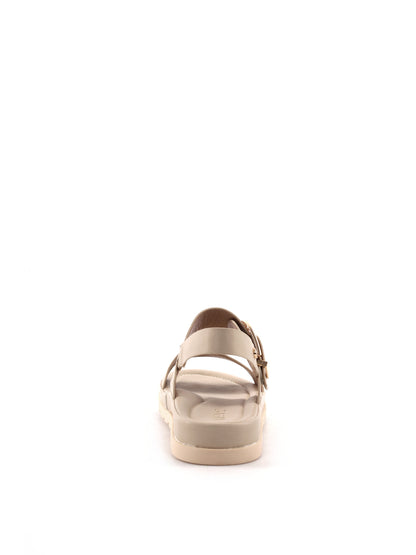 Keys Marilyn, sandali donna beige con zeppa bassa e comoda