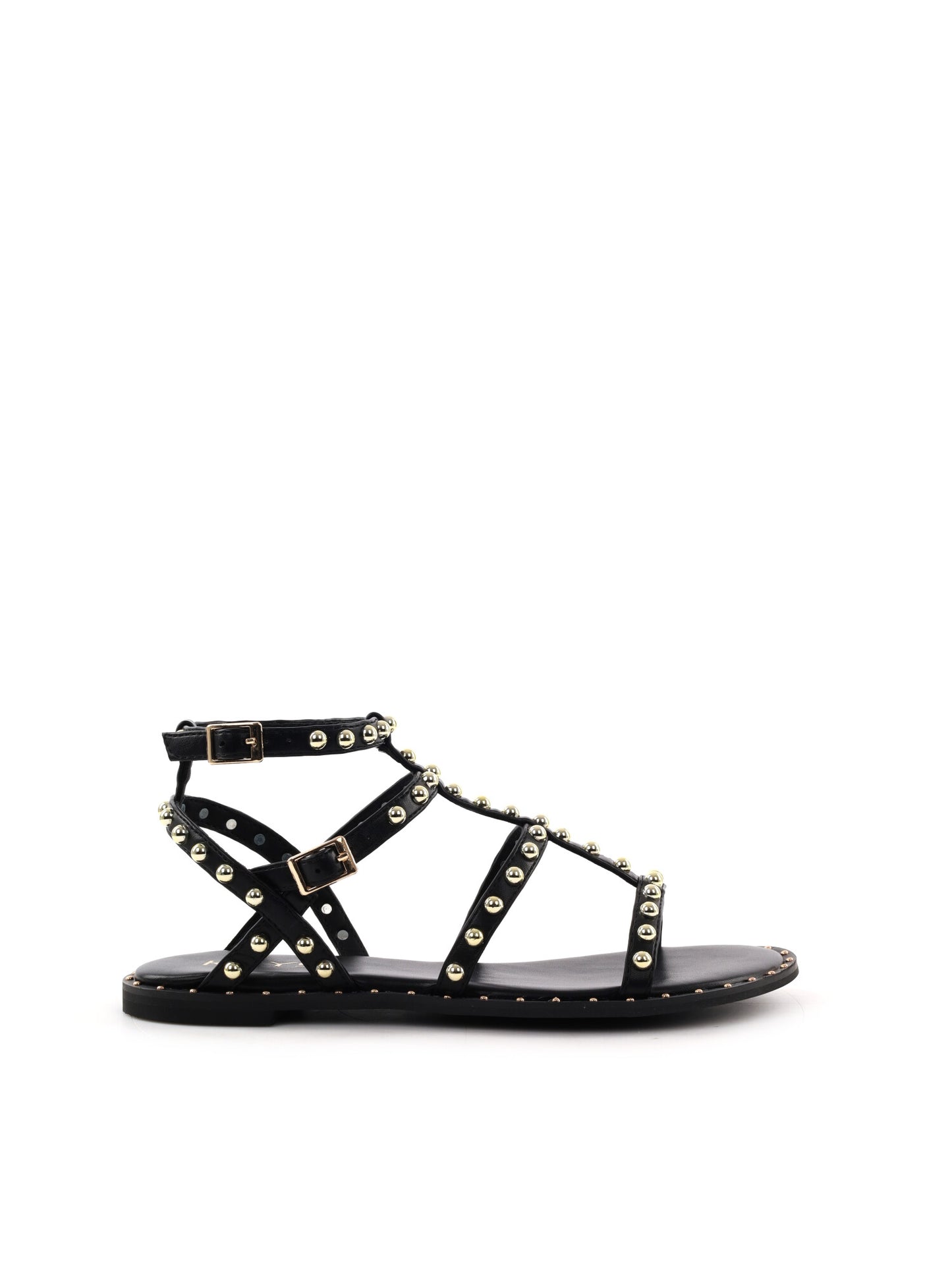 Sandali donna Keys Buckle in nero elegante