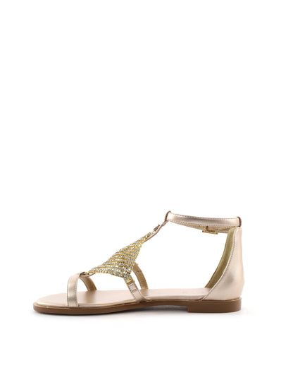 Keys Buckle, sandali donna argento eleganti e raffinati