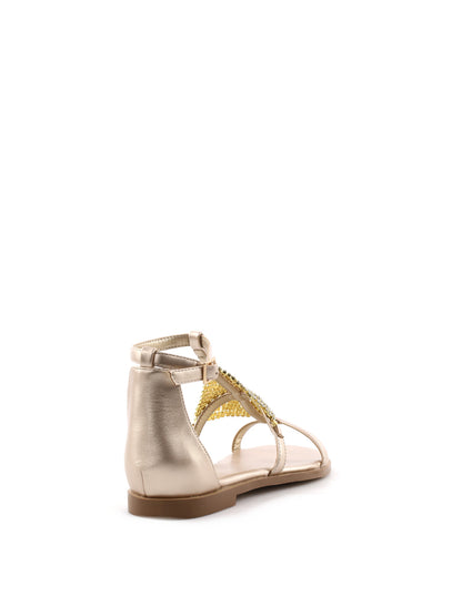 Keys Buckle, sandali donna argento eleganti e raffinati