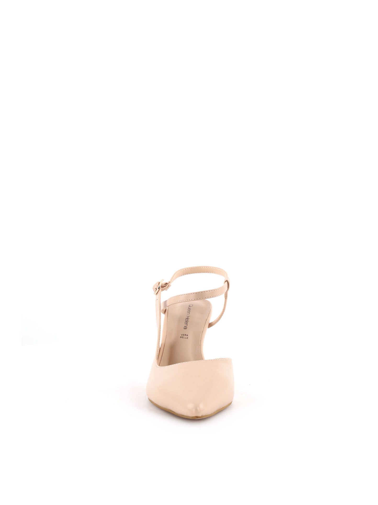 Décolleté eleganti Queen Helena in similpelle beige da donna