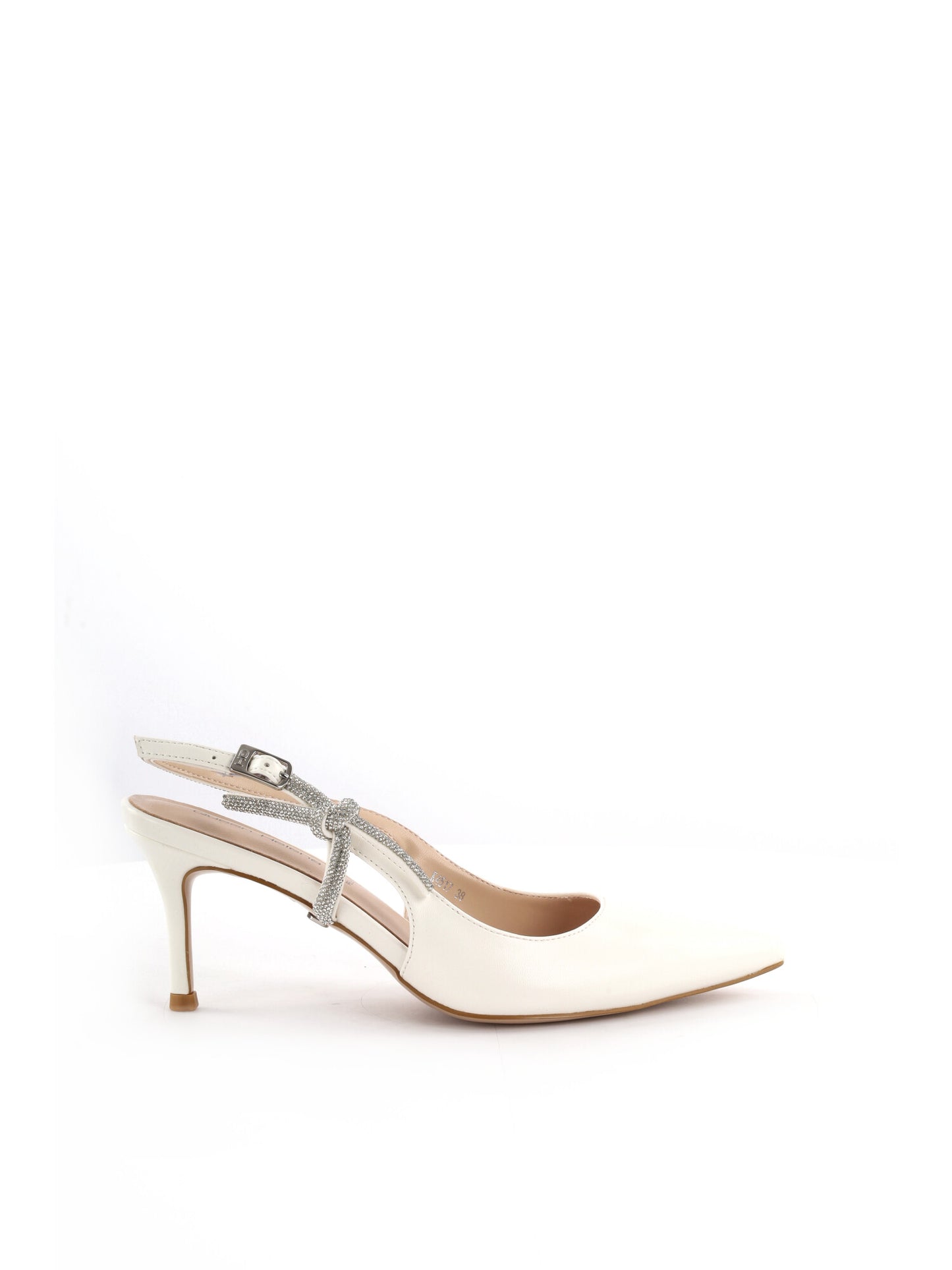 Décolleté eleganti Queen Helena da donna in bianco raffinato