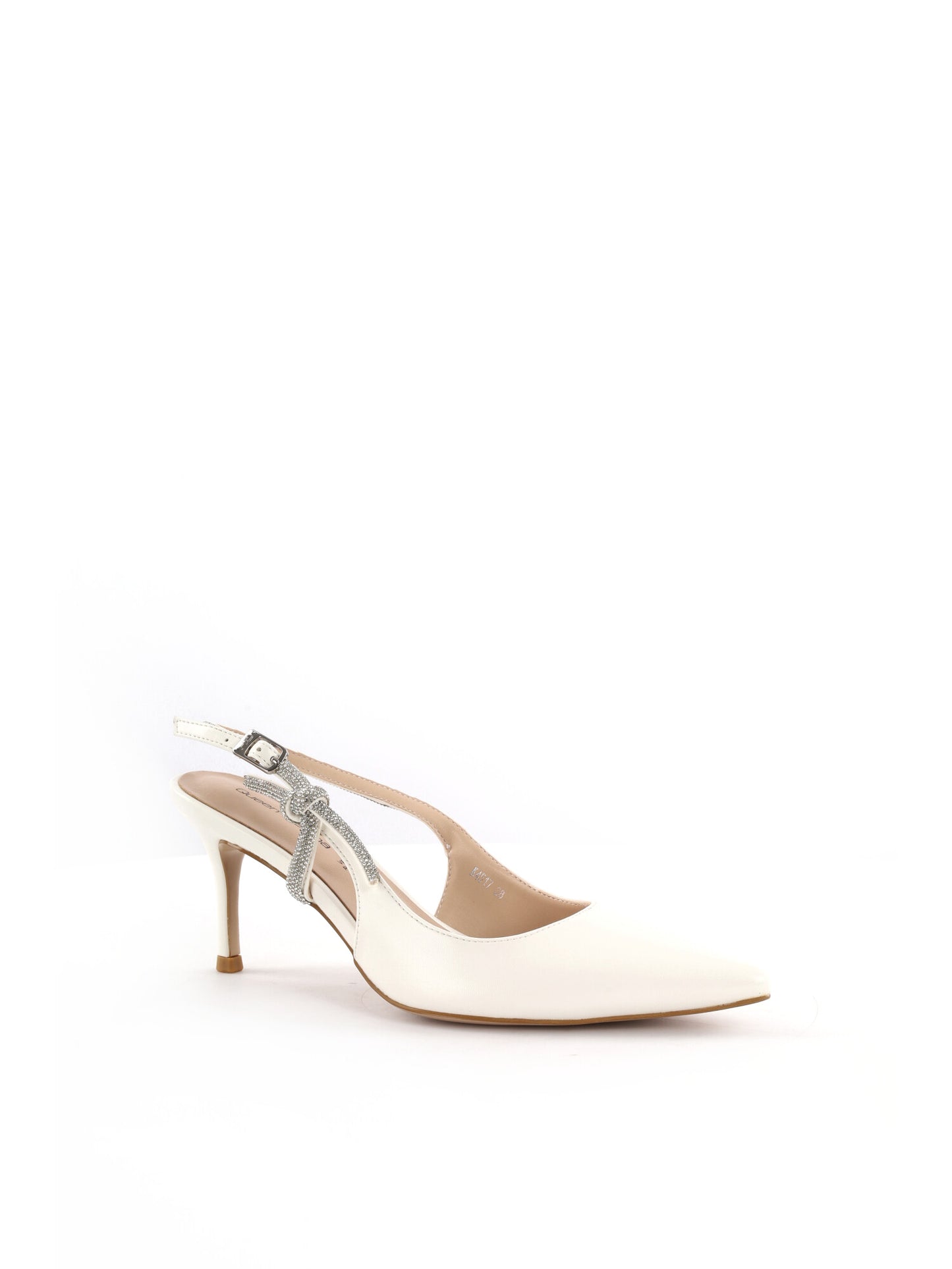 Décolleté eleganti Queen Helena da donna in bianco raffinato