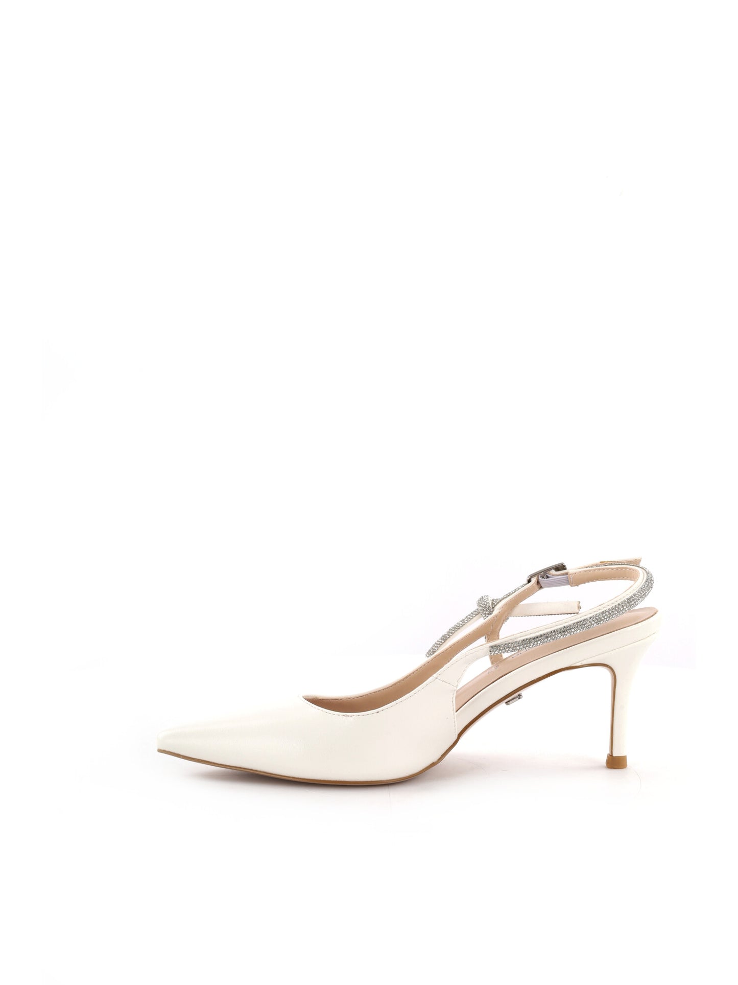 Décolleté eleganti Queen Helena da donna in bianco raffinato
