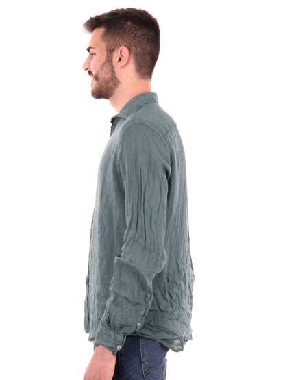 Camicia in lino verde da uomo Katerina 387 Gucci per cerimonia
