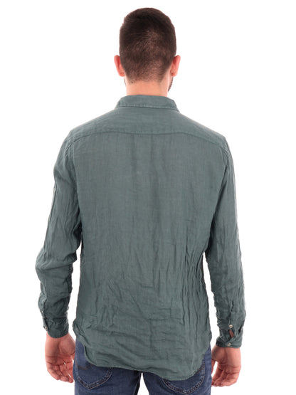 Camicia in lino verde da uomo Katerina 387 Gucci per cerimonia