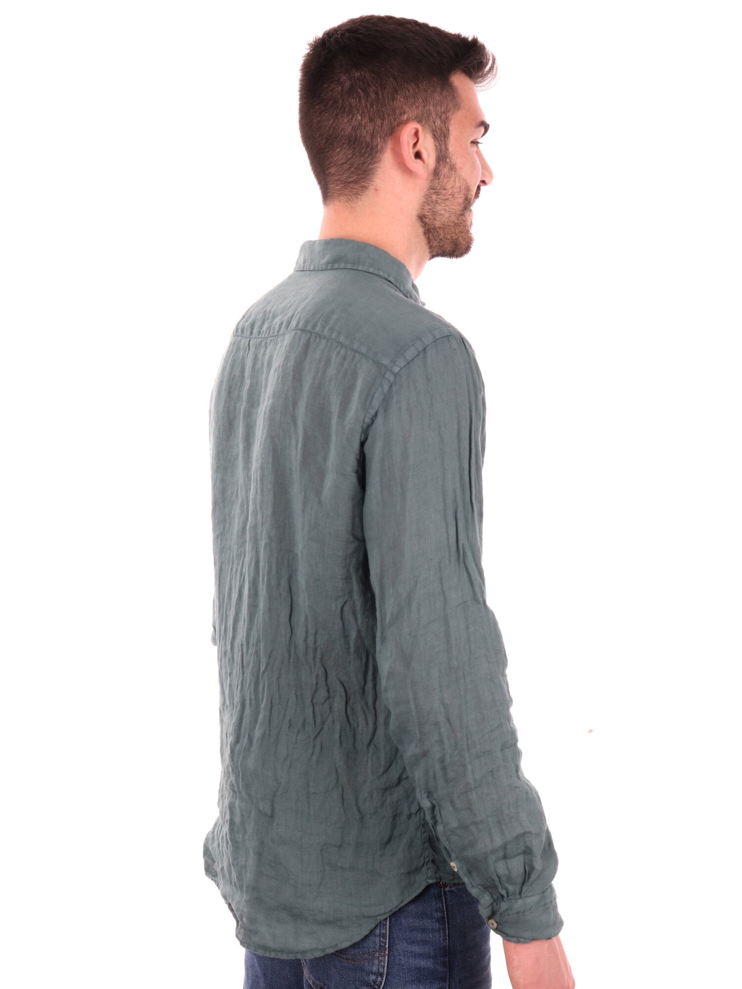 Camicia in lino verde da uomo Katerina 387 Gucci per cerimonia