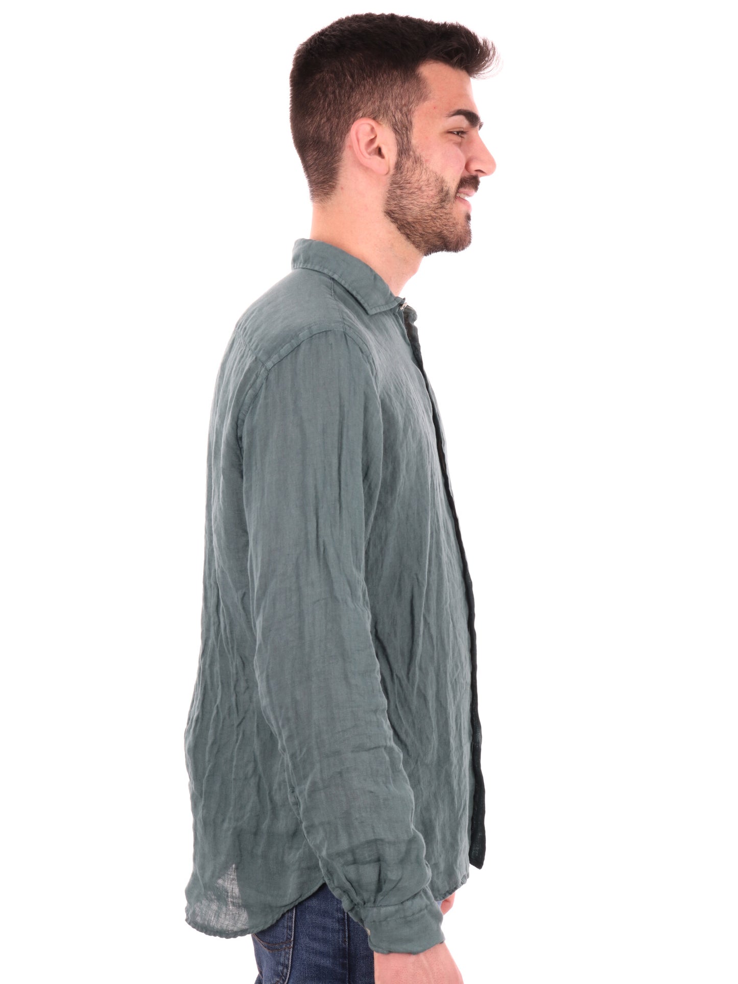 Camicia in lino verde da uomo Katerina 387 Gucci per cerimonia
