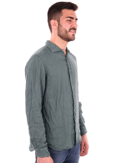 Camicia in lino verde da uomo Katerina 387 Gucci per cerimonia