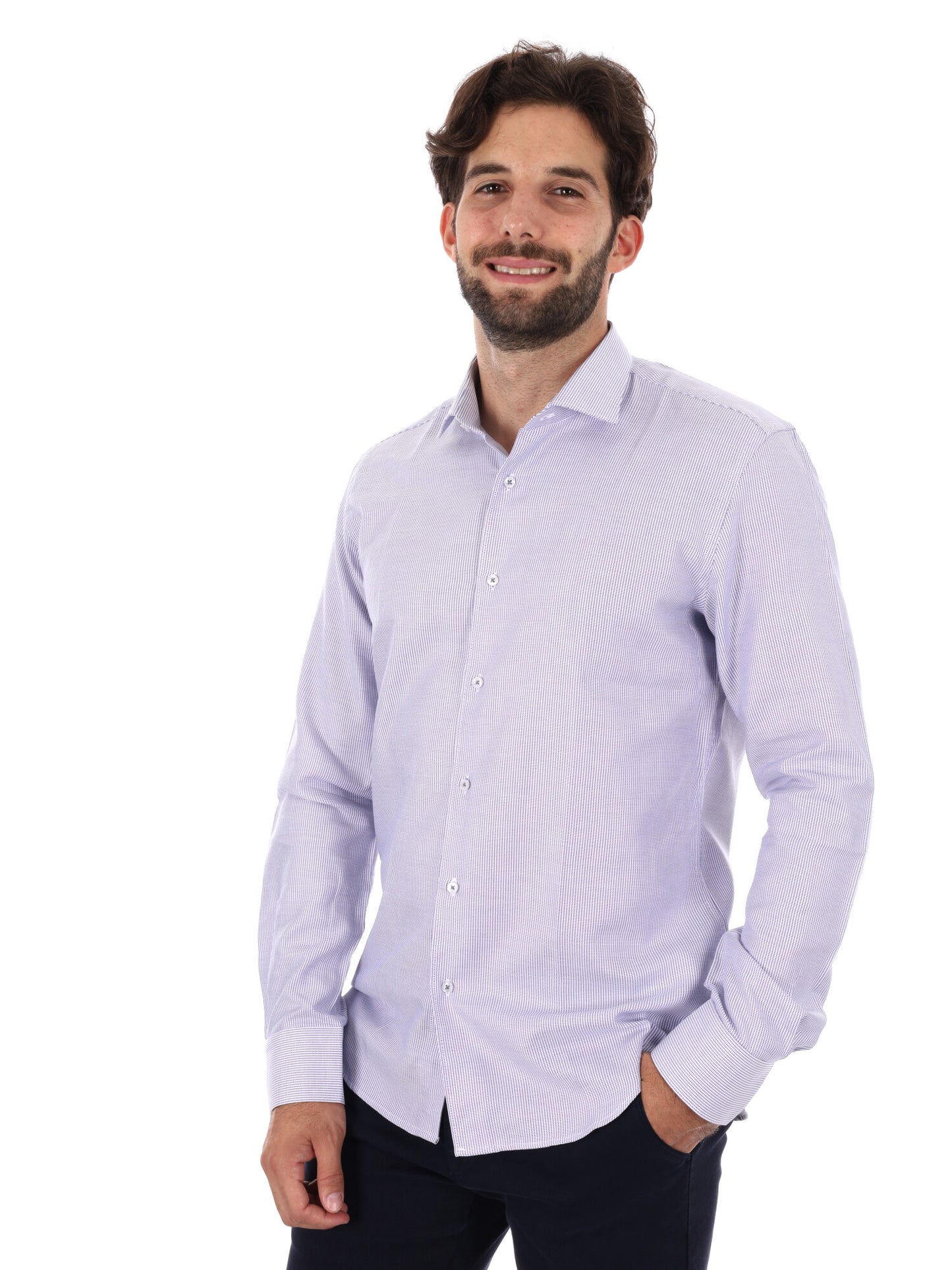 CAMICIA KING FB UOMO BIANCO BLU