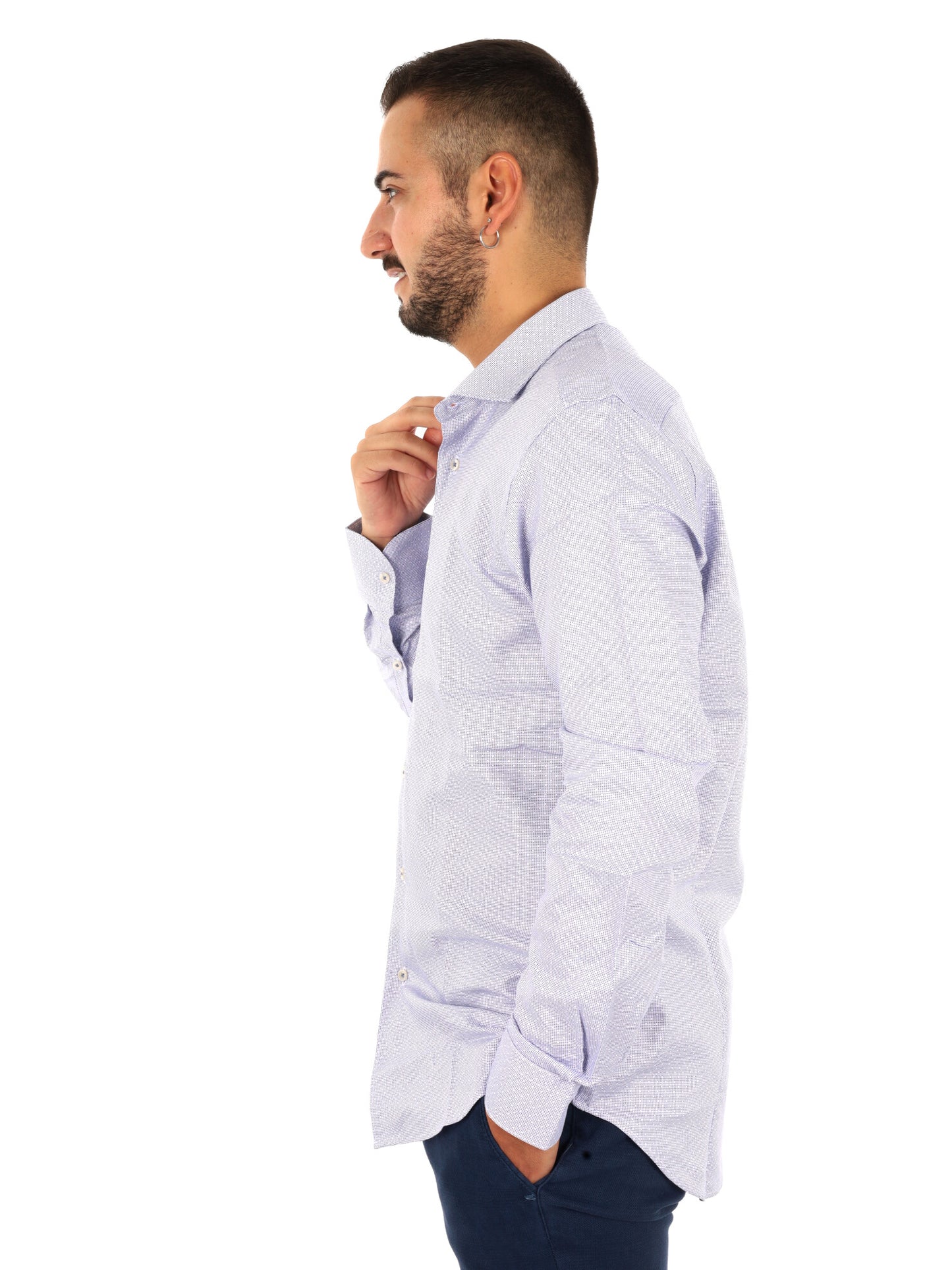 Fb King 18, camicia da uomo azzurra