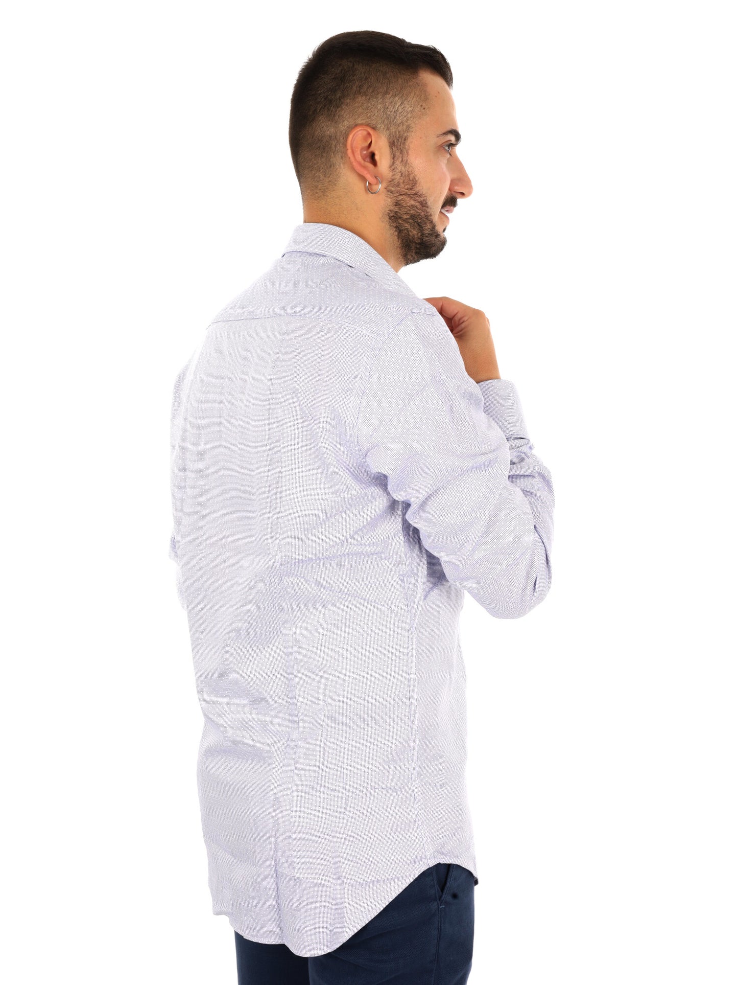Fb King 18, camicia da uomo azzurra